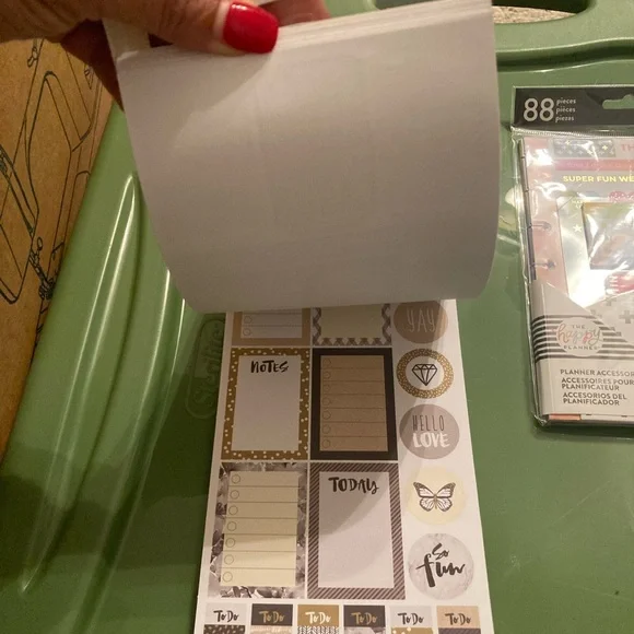 SOLD The Happy Planner Motivational Sticker Book - Gold and Pink Accents - Picture 7 of 9